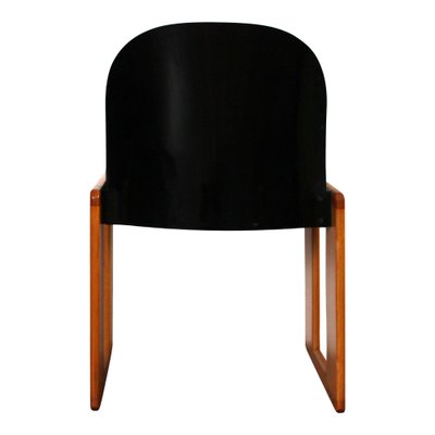 Black Lacquered Dialogo Dining Chairs by Afra and Tobia Scarpa for