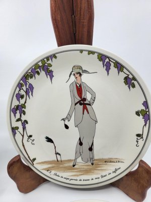 Porcelain Plates with Art Deco Decor from Villeroy & Boch, 1980s