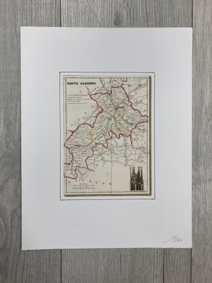 Map of the French Department of Haute-Garonne after Charles V