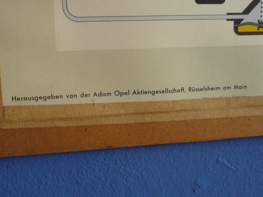 Driving School Wall Chart Of Automatic Gearshift From Opel 1950s For Sale At Pamono