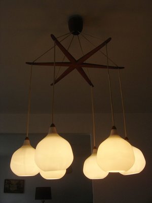Vintage Large Octopus Chandelier By Uno Osten Kristiansson For