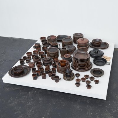 Ruska Tableware by Ulla Procopé for Arabia, 1970s, Set of 172 for