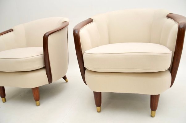 Poltrone Club vintage, Svezia, anni '50 in vendita su Pamono