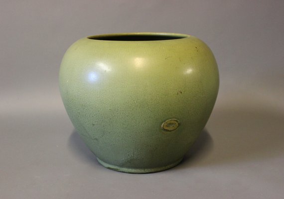 Mid Century Green Glaze Vase By Herman Kahler For Sale At Pamono