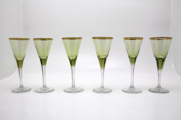 Jugendstil Art Deco Sherry Gläser, 6 . Set bei Pamono kaufen