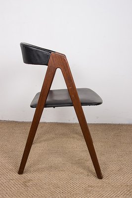 Danish Chairs in Afromosia and Skai Model 205 by Thomas Harlev for Danish Chairs in Afromosia and Skai Model 205 by Thomas Harlev for