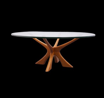 センターテーブル・ローテーブル Illum wikkelso Denmark glass top table Illum wikkelso Denmark glass top table