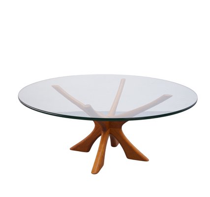 センターテーブル・ローテーブル Illum wikkelso Denmark glass top table Illum wikkelso Denmark glass top table