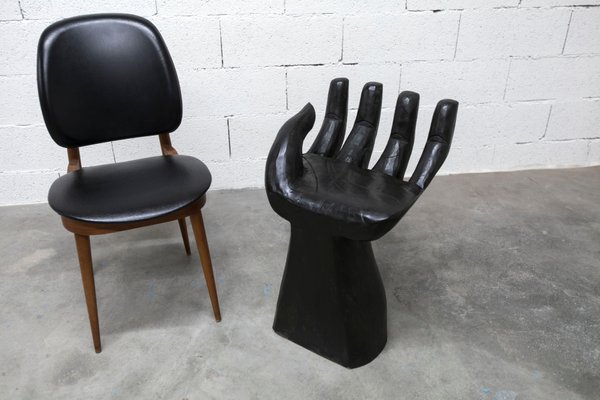 Black Leather Hand Chair Hand-Stitched Leather Chair Incanda Furniture
