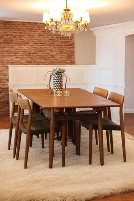 AT310 Dining Table in Teak and Oak by Hans Wegner for Andreas