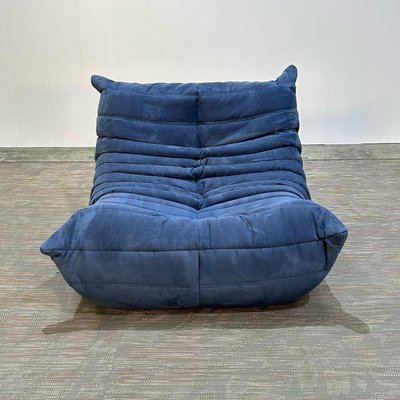 Set of Blue Togo Armchair and Ottoman attributed to Michel Ducaroy