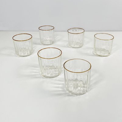 Moderne Italienische Gläser aus Transparentem & Gelbem Glas, Venini zugeschrieben, 1990er, 6 . Set bei Pamono kaufen