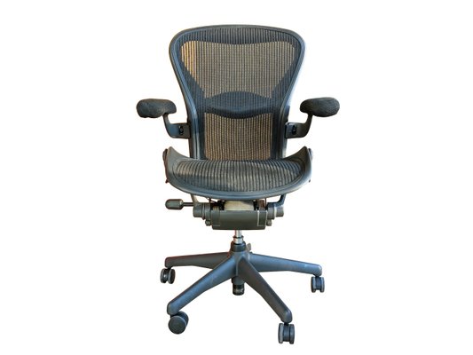 Grey Fabric, Nylon Plastic Metal Ergonomic Aeron Office Chair by