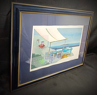 Jean Pierre Bertaux, Le Marais, 1970s, Lithograph, Framed for sale
