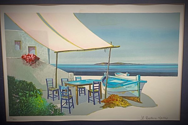 Jean Pierre Bertaux, Le Marais, 1970s, Lithograph, Framed for sale