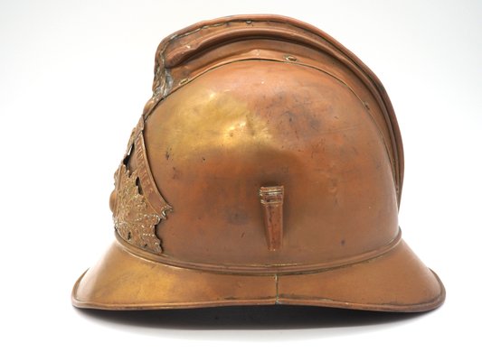 激レア 1930’s 40’s French Fireman Vintage Early 20th Century French Fire Helmet, France, 1890s for sale at