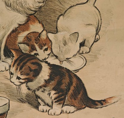 Original Cat Expo Lithographic Poster by Auguste Roedel, 1896 for