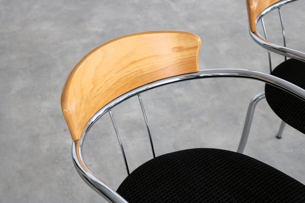 Vintage Dining Chairs from Effezeta, 1980s, Set of 4 for sale at