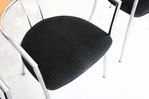 Vintage Dining Chairs from Effezeta, 1980s, Set of 4 for sale at
