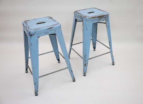 Set of Vintage Tolix Bar and Counter Stools by Xavier Pauchard for