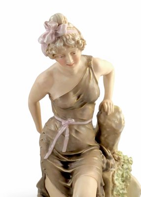 Large Art Nouveau Porcelain Centrepiece from Royal Dux, 1900 for