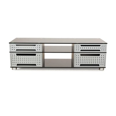 Spectral Cl 1552 Glass Wood Metal Sideboard Black Brown Grey