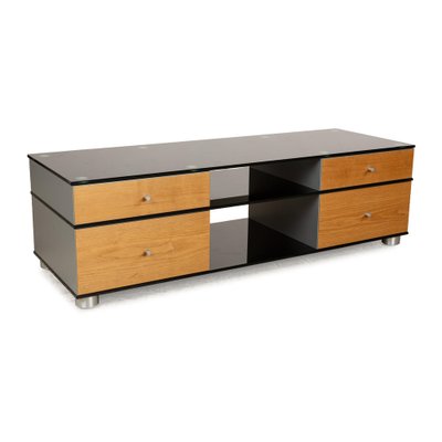 Spectral Cl 1552 Glass Wood Metal Sideboard Black Brown Grey