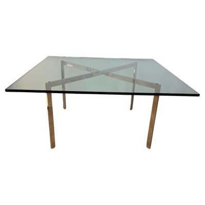 Barcelona Collection Square Coffee Table in Glass and Steel