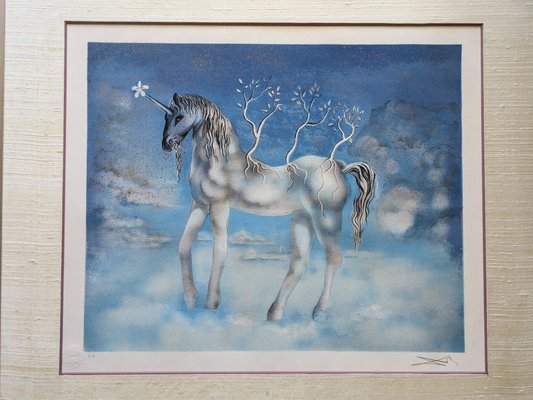 Salvador Dali, The Unicorn, Cheval Allegre, Original Color