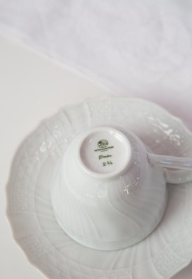 Vintage German White Coffee from Hutschenreuther, 1950s, Set of 22