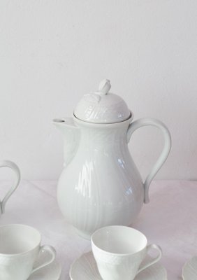 Vintage German White Coffee from Hutschenreuther, 1950s, Set of 22 for sale at Pamono