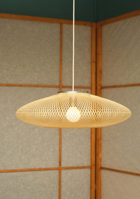 Large Ufo Hazy Yellow Flat Fiber Pattern Lamp by Atelier