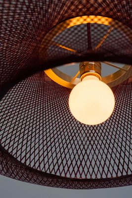 Large Ufo Hazy Yellow Flat Fiber Pattern Lamp by Atelier