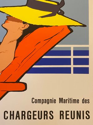 Affiche Offset Relax Vintage Originale par René Gruau, 1980s en