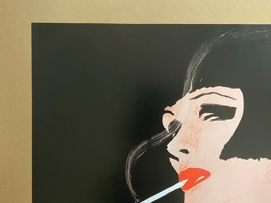 Femme a l'Ceillet Poster by René Gruau, 1980s for sale at Pamono