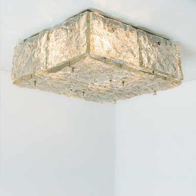 Heavily Textured Domed Ice Glass Flushmount Heavily Textured Domed Ice Glass Flushmount