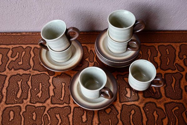 Kaffeeservice aus Steingut, 12 . Set bei Pamono kaufen