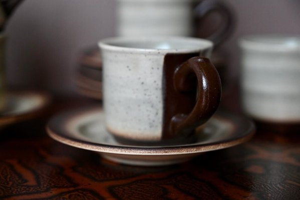 Kaffeeservice aus Steingut, 12 . Set bei Pamono kaufen
