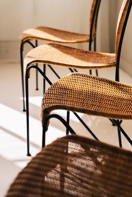 wicker and wrought iron chairs