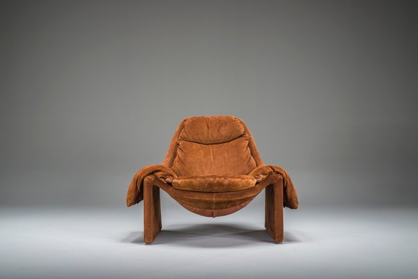 Proposals P60 Leather Lounge Chair by Vittorio Introini for