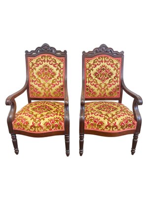 Matched Pair of Early Louis Philippe Mahogany Slipper Chairs Matched Pair of Early Louis Philippe Mahogany Slipper Chairs