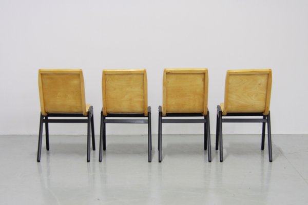Mid-Century Stacking Chairs by Roland Rainer, Set of 4 for
