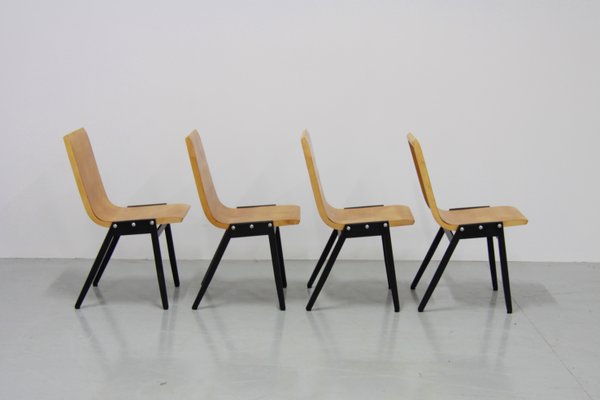 Mid-Century Stacking Chairs by Roland Rainer, Set of 4 for