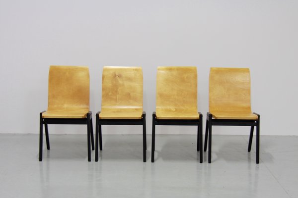 Mid-Century Stacking Chairs by Roland Rainer, Set of 4 for