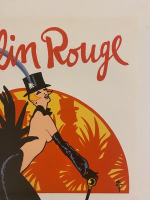 Original Vintage Bal du Moulin Rouge Femmes Offset Lithograph