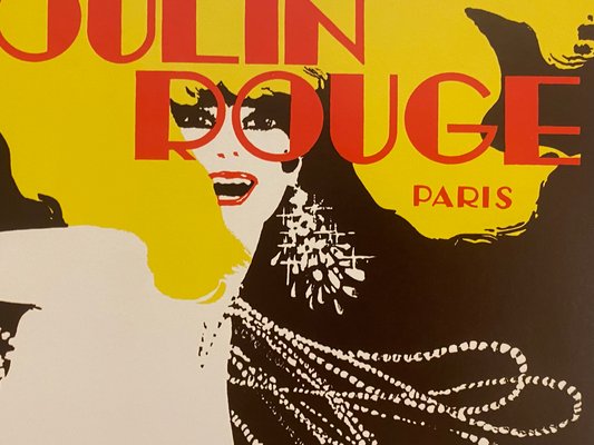 Original Vintage Bal du Moulin Rouge Paris Festival Offset