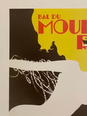 Original Vintage Bal du Moulin Rouge Paris Festival Offset