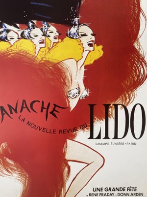 Original Vintage Lido Panache Offset Lithograph Poster by René