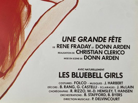 Affiche Panache 1985 - Lido De Paris - Bluebell Girls - René Gruau - 40x60 Cm - Neuf