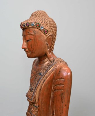 Sitting Gilt Teak Mandalay Buddha - Ca 1910 Sitting Gilt Teak Mandalay Buddha - Ca 1910